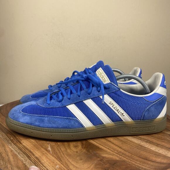 Adidas Handball Spezial Mens Blue White Size 12 Low Top Shoes Sneakers EE5728 - Picture 2 of 9